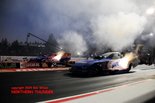 Blake Alexander (near lane) vs Buddy Hull (far lane)